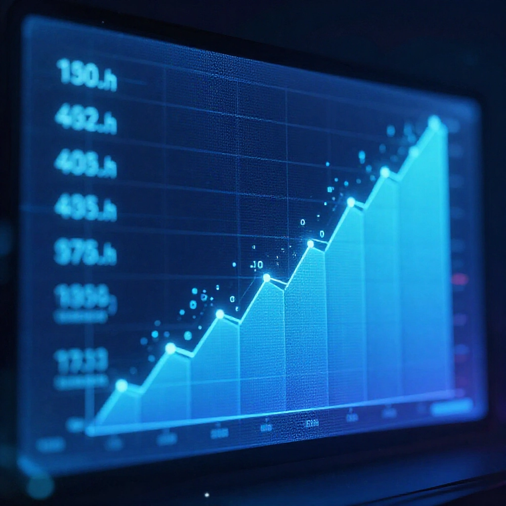 未來感螢幕顯示十大冷號,藍色上升圖表標示連續遺漏長度,周圍飄浮數據點在冷色霓虹氛圍中