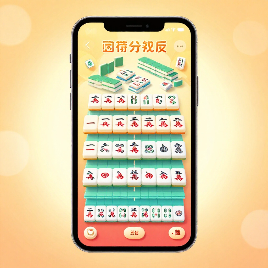 手機螢幕上亮麗麻將計分圖表，從基本對子到複雜牌型，適合快速參考