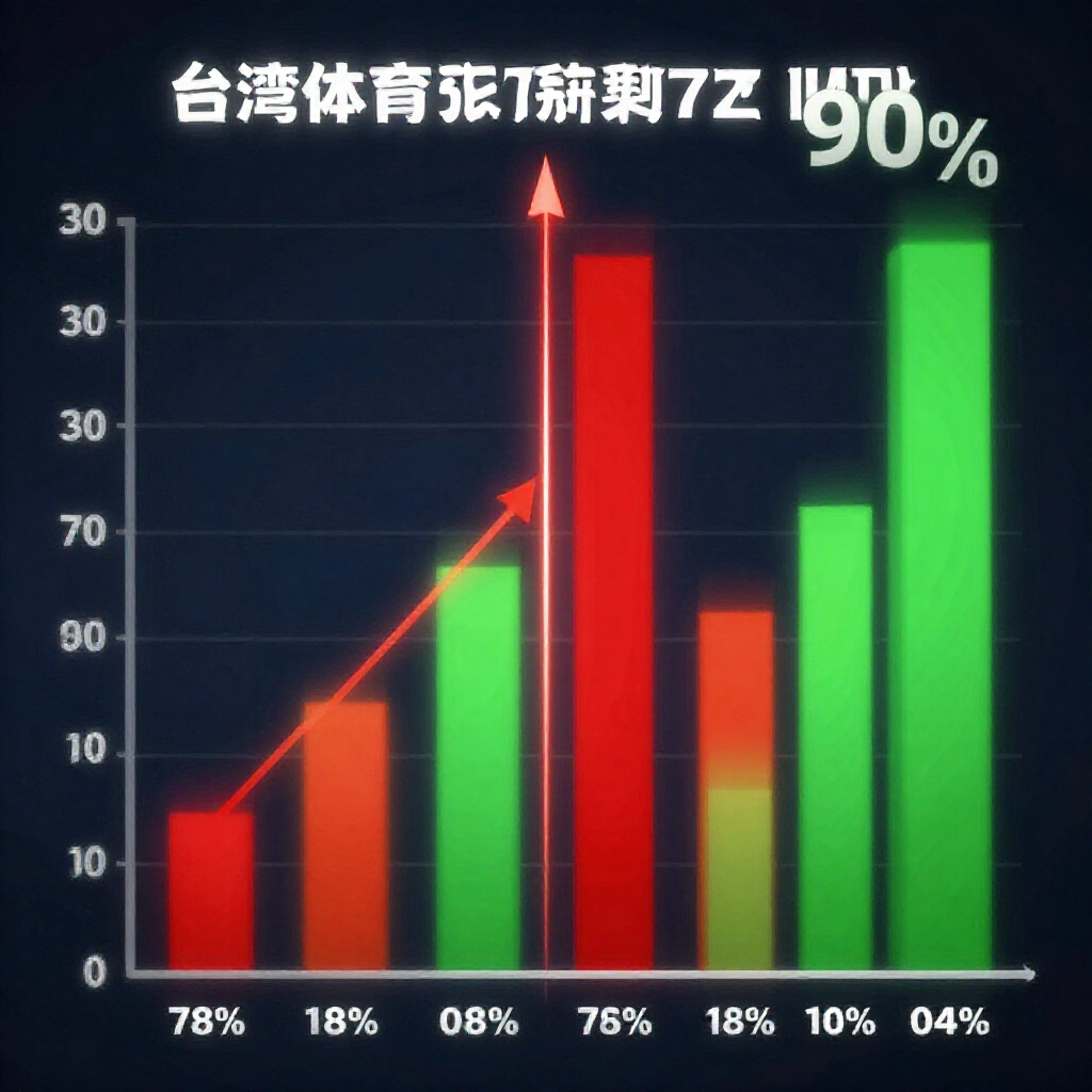 台灣運彩返還率78%對比國際90%的圖表,紅綠色塊強調差距,看起來像赌场風格
