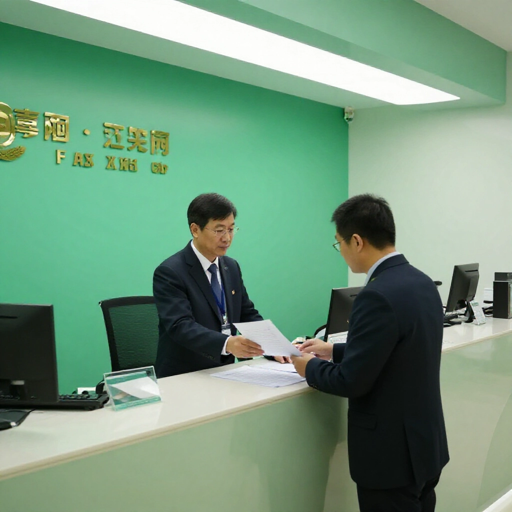 專業銀行員在中信銀行現代貴賓室協助中獎者辦理文件，綠色環境燈光，細節安全的室內，冷靜自信氛圍